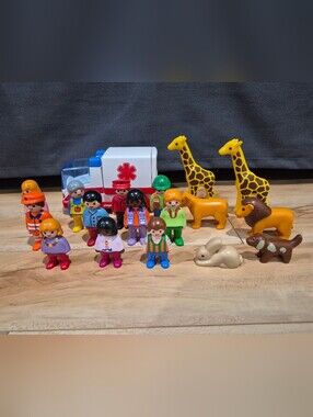 Playmobil 123 people, animals and a vehicle